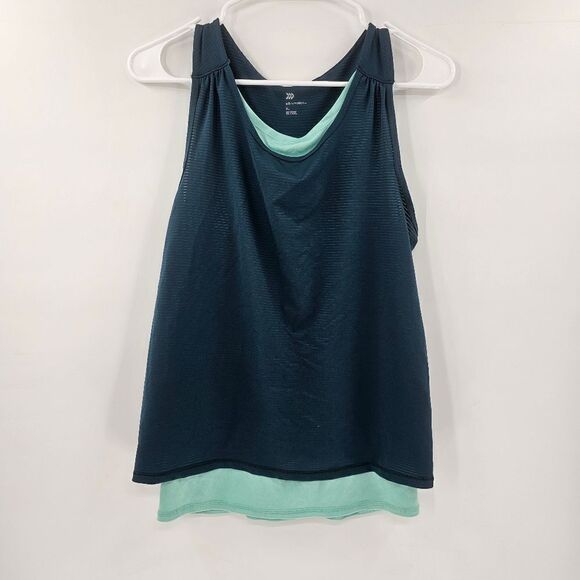 All in motion xl workout tank top gym running blue teal green racerback - Picture 1 of 4